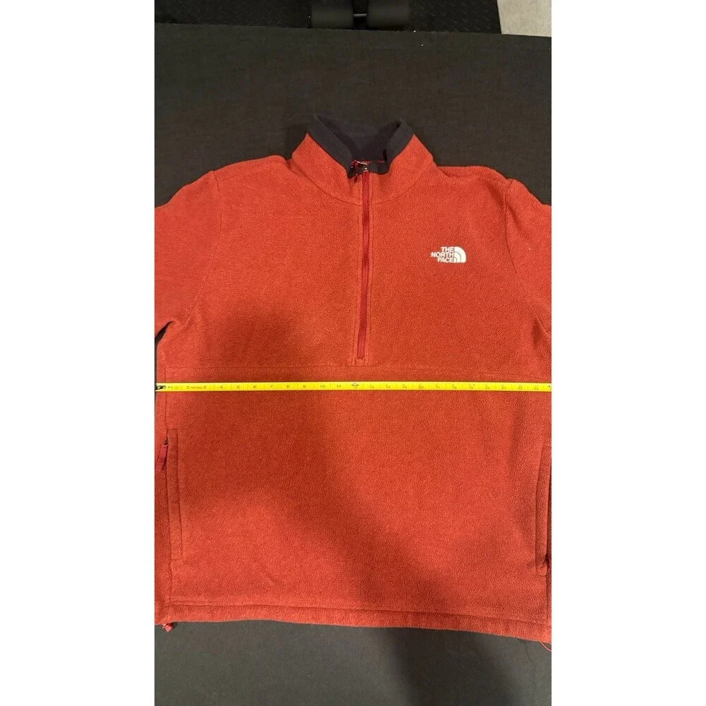The North Face Glacier Fleece 1/2 Zip Pullover Sz XL Mens Red Brick snow golf